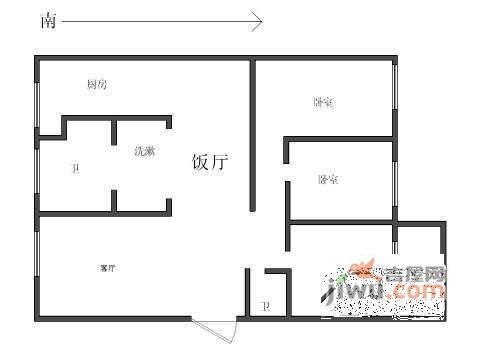 城开家园3室2厅2卫140㎡户型图