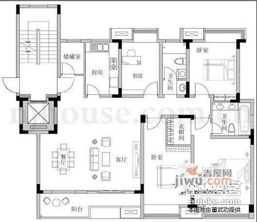 紫金上林苑4室2厅2卫178㎡户型图