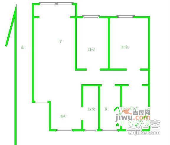 盈家春天花园3室2厅2卫113㎡户型图