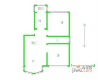 方圆兰庭2室2厅1卫91㎡户型图