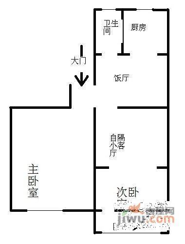 竺桥新村2室2厅1卫户型图