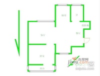 桃园人家1室2厅1卫80㎡户型图