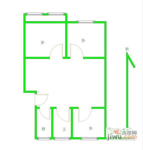 新城市城市假日3室2厅1卫118㎡户型图