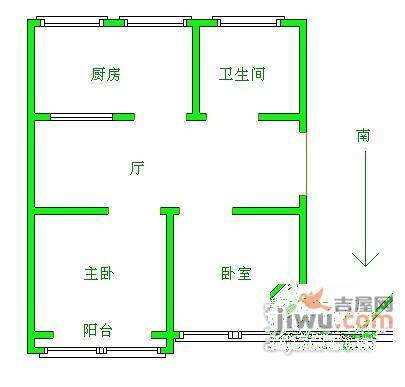 杨庄新村东苑2室2厅1卫69㎡户型图