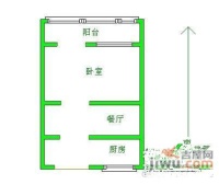 杨庄新村东苑1室1厅1卫46㎡户型图