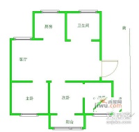 扬子六村3室2厅1卫76㎡户型图