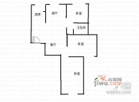 锦虹美苑3室2厅1卫105㎡户型图