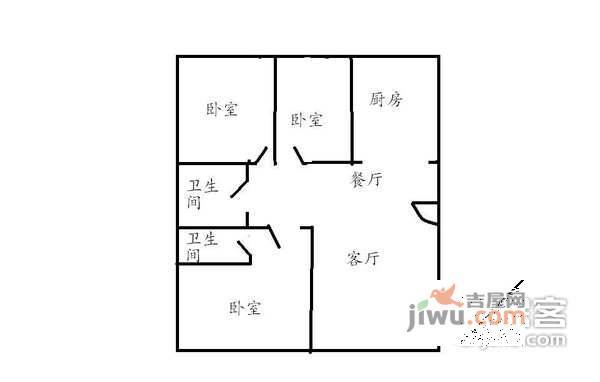 左岸名苑5室2厅2卫224㎡户型图