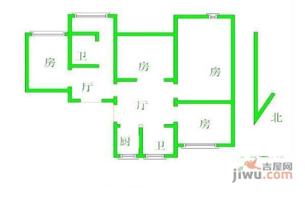 左岸名苑5室3厅3卫223㎡户型图