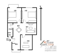 碧树园3室2厅1卫85㎡户型图