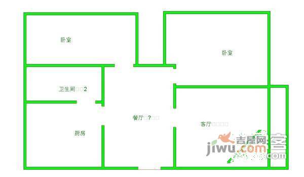 小市新村3室1厅1卫74㎡户型图