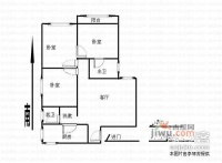 龙福山庄3室2厅2卫116㎡户型图