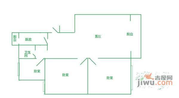 馨怡园3室2厅1卫户型图