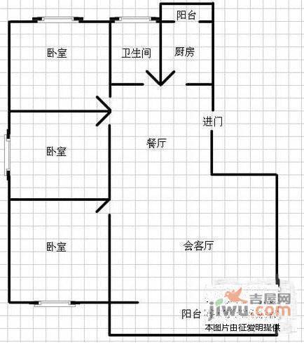 馨怡园3室2厅1卫户型图