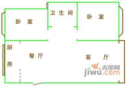 馨怡园2室2厅1卫93㎡户型图