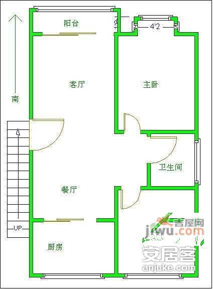 亚都锦园3室2厅1卫132㎡户型图