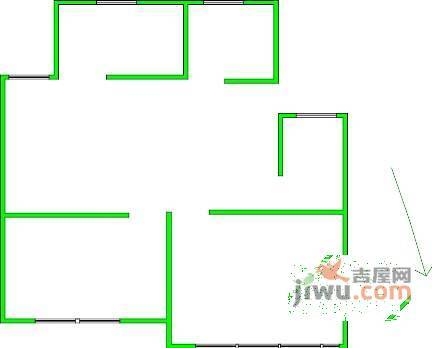 张公桥居住区3室1厅1卫97㎡户型图