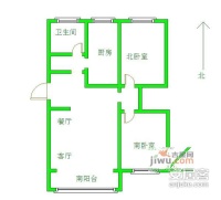 万达江南明珠2室1厅1卫85㎡户型图