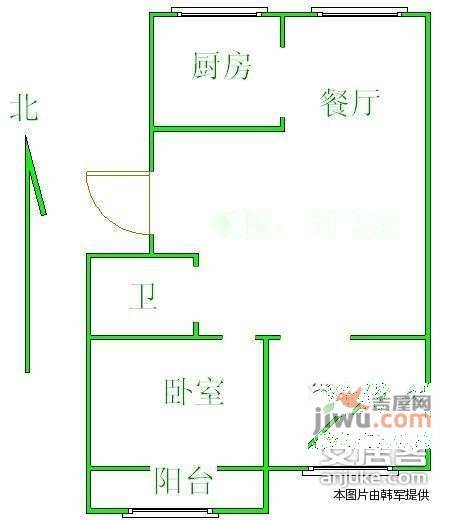 珍珠花苑2室2厅1卫100㎡户型图