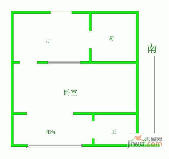 黄鹂新村1室1厅1卫户型图
