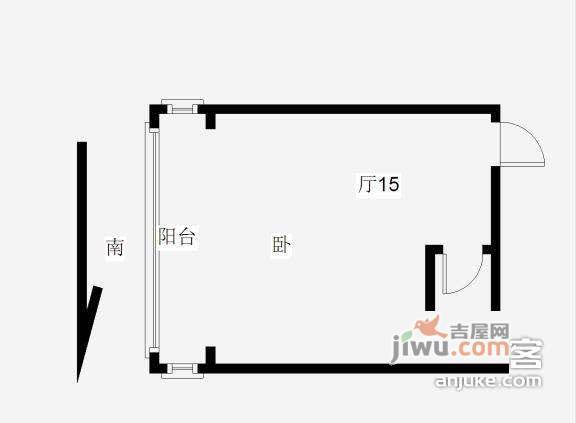 尚景公寓2室1厅1卫66㎡户型图