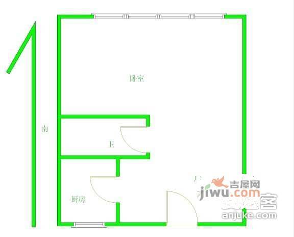 尚景公寓3室2厅2卫107㎡户型图