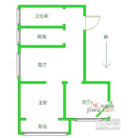 万江共和新城红公馆2室1厅1卫80㎡户型图