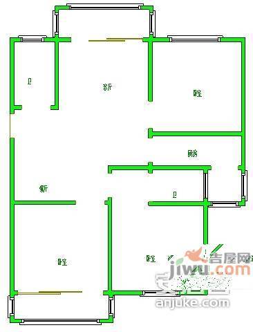 苏宁千秋情缘3室2厅2卫145㎡户型图