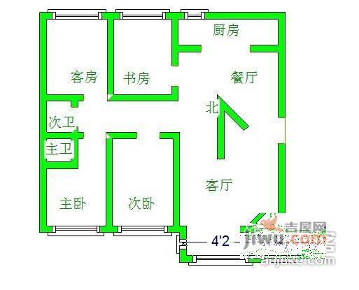 银城御道家园4室2厅2卫208㎡户型图