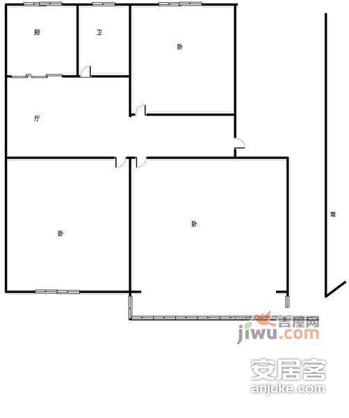 永庆村小区3室1厅1卫户型图