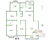 大华锦绣华城榴美颂3室2厅2卫137㎡户型图