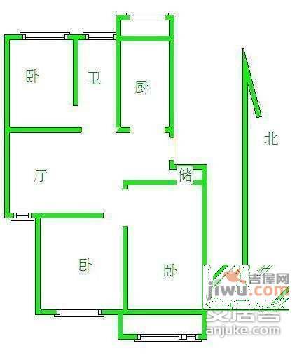 大华锦绣华城榴美颂3室2厅2卫137㎡户型图