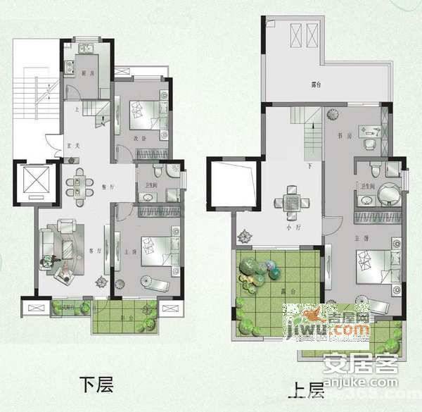 海棠园4室2厅2卫210㎡户型图