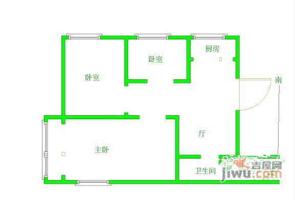 富贵山小区3室1厅1卫69㎡户型图