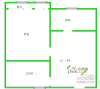 望燕名居1室1厅1卫43㎡户型图