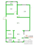 浦珠花园2室2厅1卫100㎡户型图