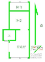 华保新寓1室1厅1卫43㎡户型图