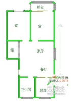 华保新寓2室2厅1卫65㎡户型图