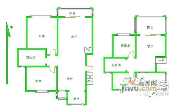 桂美颂5室3厅2卫172㎡户型图