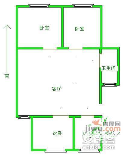 新金贸花园3室2厅1卫140㎡户型图