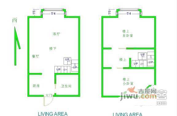 澳丽嘉园2室1厅1卫52㎡户型图