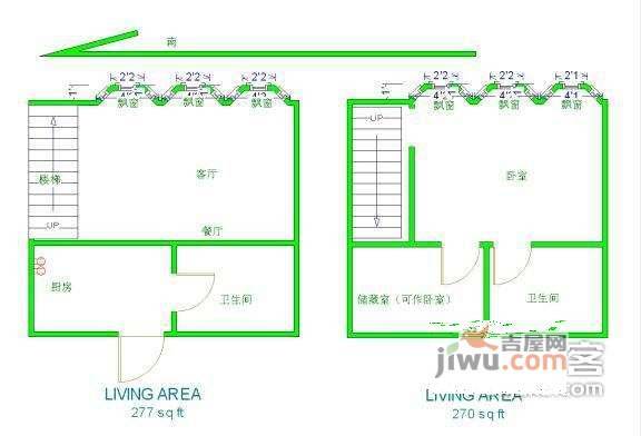 澳丽嘉园2室2厅2卫户型图