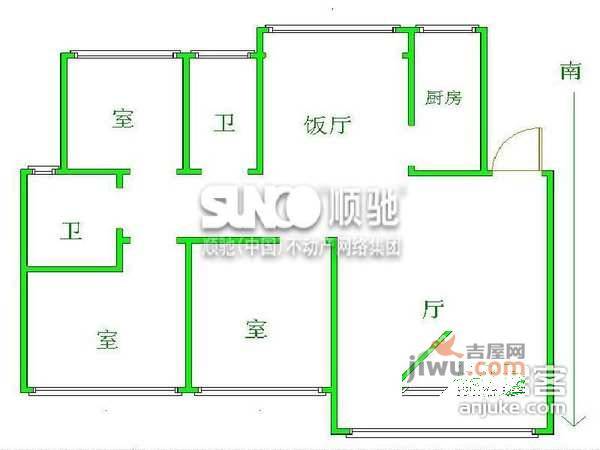 澳丽嘉园3室2厅2卫170㎡户型图