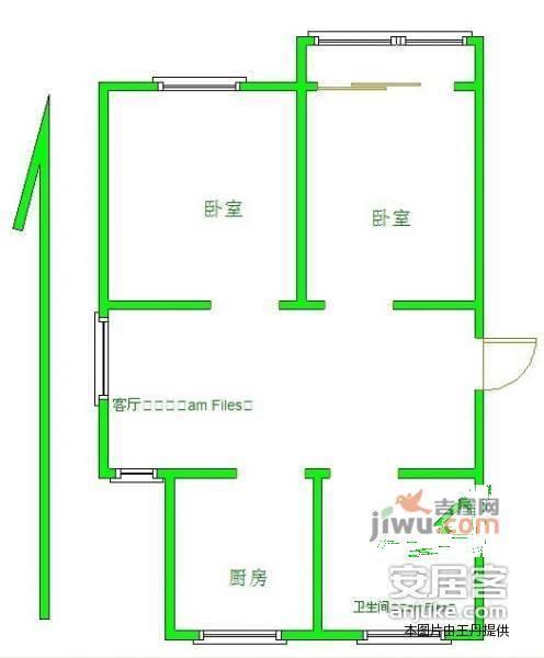 新华五村2室1厅1卫68㎡户型图