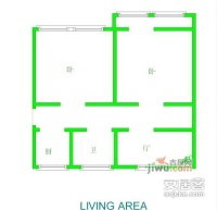 东箭道物业小区3室1厅1卫92㎡户型图