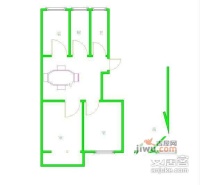 东箭道物业小区2室1厅1卫49㎡户型图