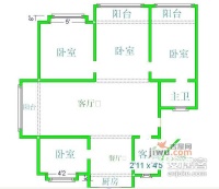 腾泰雅苑4室2厅2卫141㎡户型图