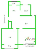 腾泰雅苑2室2厅1卫95㎡户型图