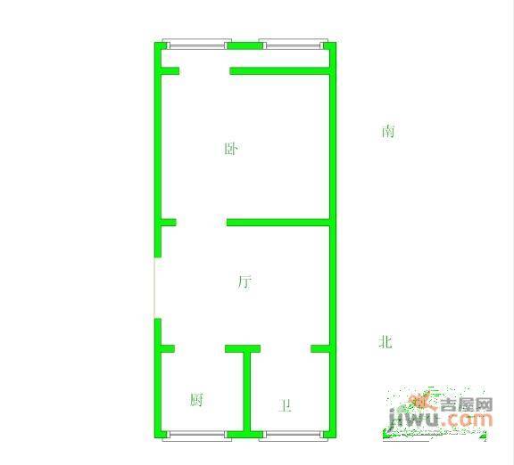 瑞金北村1室1厅1卫40㎡户型图