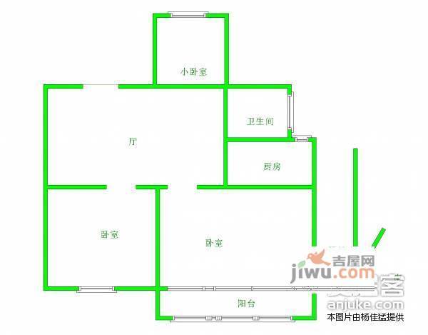 瑞金北村3室1厅1卫户型图